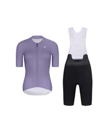 RIVANELLE Kolesarski dres kratek rokav in kratke hlače - ELEVATE - črna/vijolična